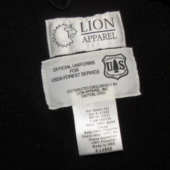 XL New with Tags Mens US FOREST SERVICE JACKET  UNiform XL - Picture 6 of 7